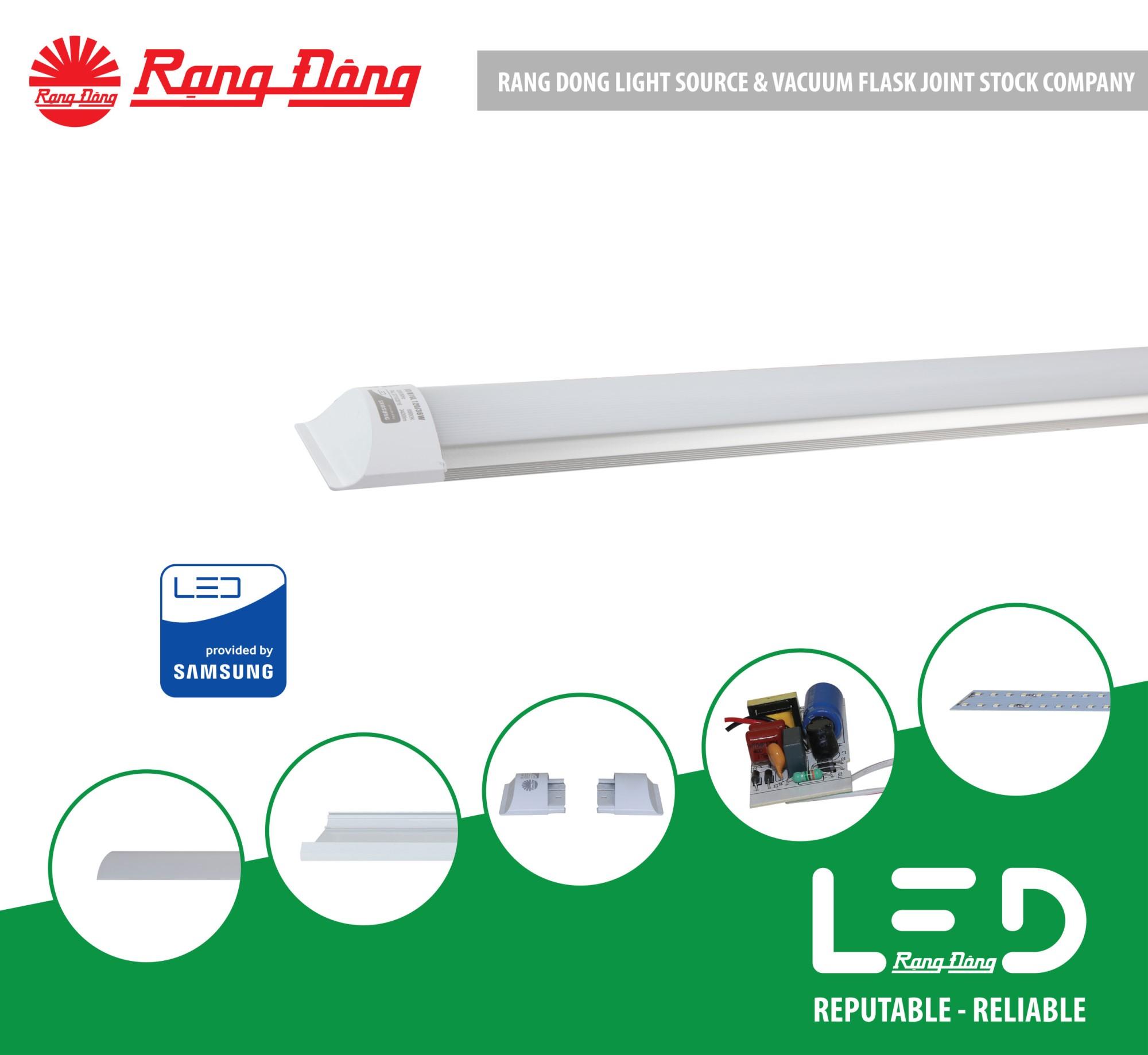 Đèn LED bán nguyệt Rạng Đông 36W 120 cm, Chứng nhận KC Korea, ChipLED Samsung, 2 năm bảo hành