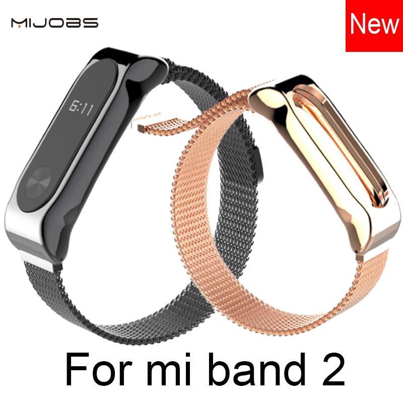 Dây đeo nam châm kim loại Miband 2 - Đen