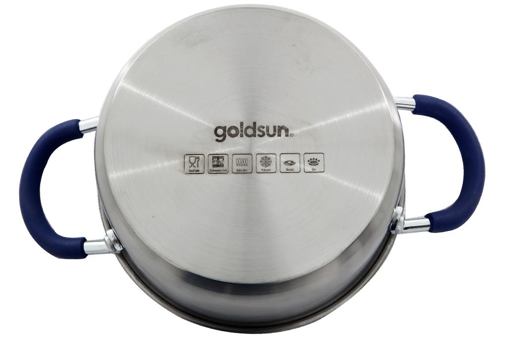 Bộ 3 nồi inox Goldsun GH18-3306SG - Quai xanh