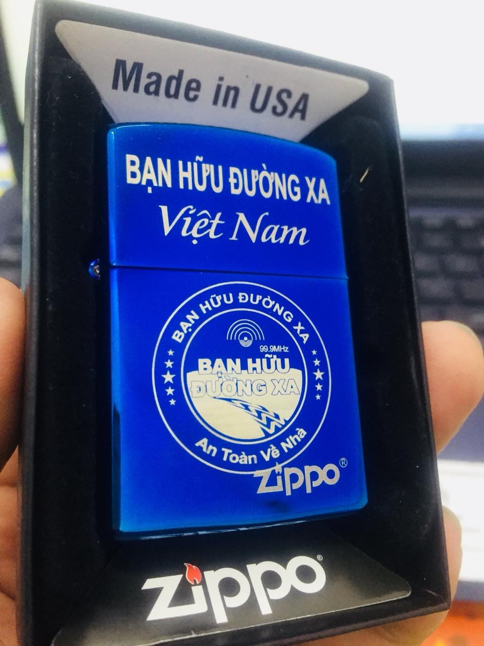 [HCM]Bật Lửa Zippo USA Logo Bạn Hữu Đường Xa