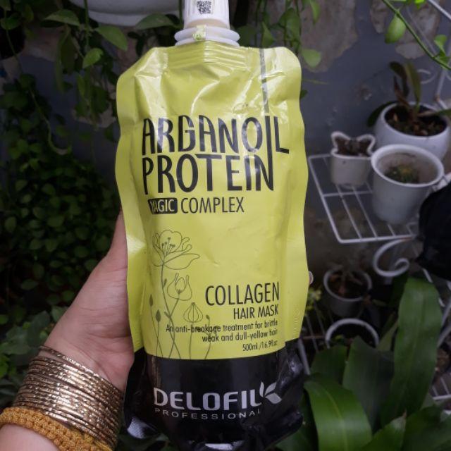 Hấp phục hồi tóc collagen dưỡng ẩm delofil 500ml