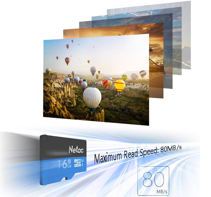 Thẻ Nhớ microsd Netac 16gb MicroSD Class 10 Ultra 80mbs dành cho Camera
