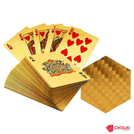 [HCM]Bộ Bài Tây Mạ Vàng 24k Cao Cấp
