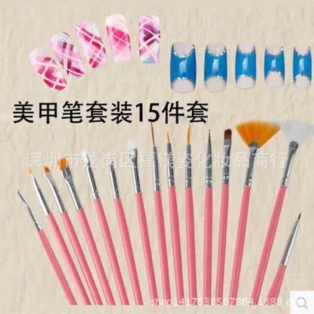 Set cọ 15 cậy chuyên dùng để vẽ nail