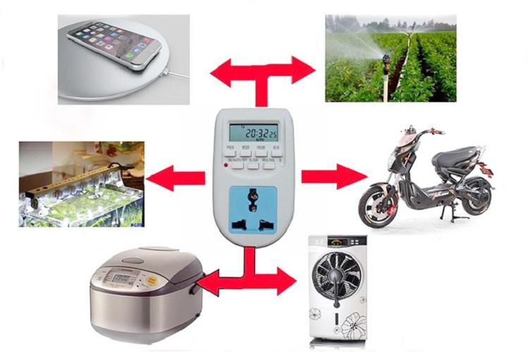 Ổ cắm điện thông minh hẹn giờ SMH AL-16 công xuât 10A - 110-220V(Trắng phối xanh) công tắc hẹn giờ timer hẹn giờ ổ cắm điện thông minh ổ cắm đa năng công tắc điện thông minh