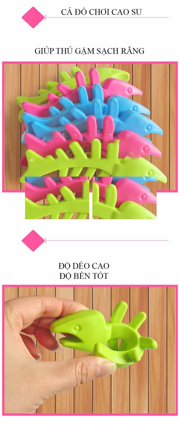 [HCM]Cá đồ chơi gặm sạch răng cho chó - Đồ chơi 006