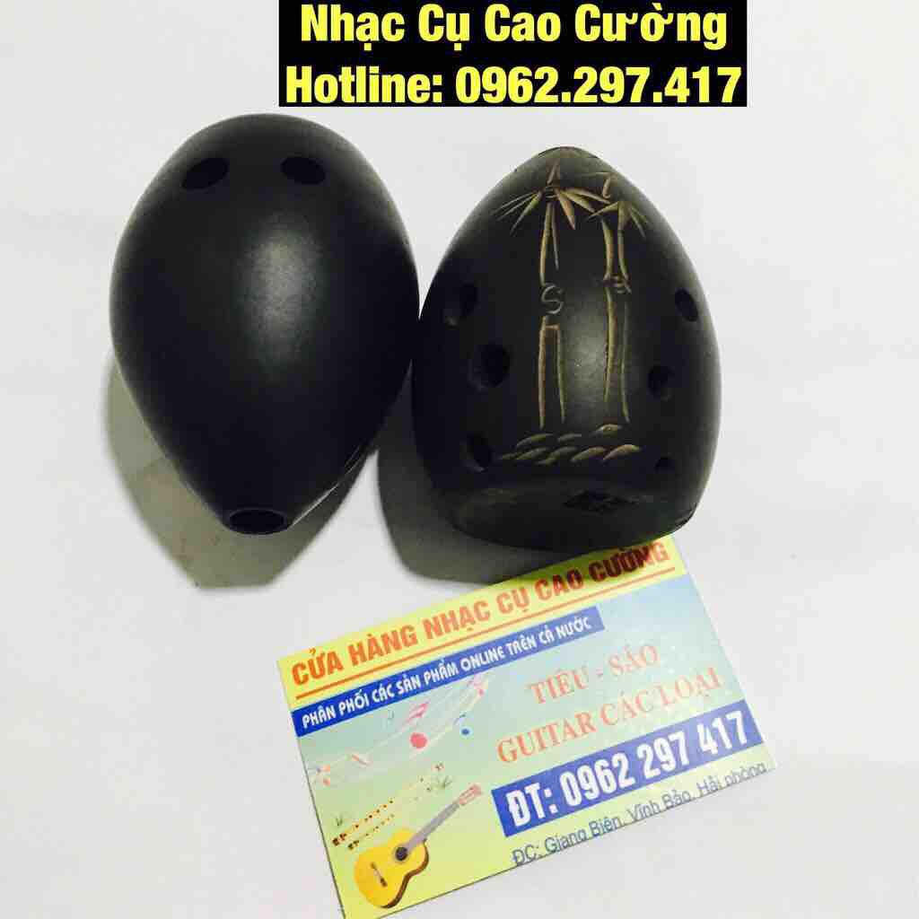 Ocarina Đen Cao Cấp 8 lỗ âm cực hay