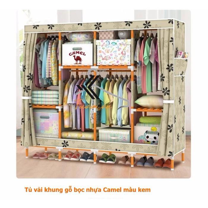 Tủ vải khung gỗ Camel 1m7 - Nâu
