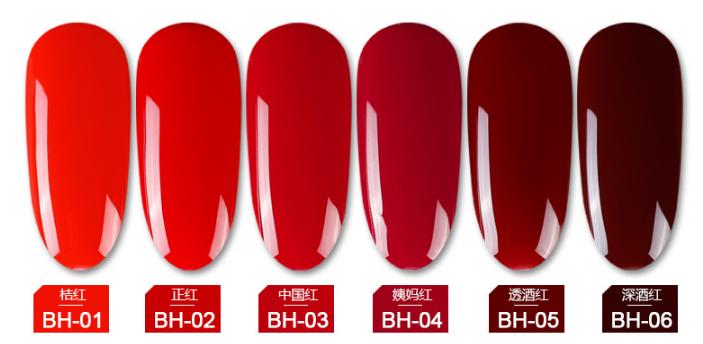 Set Sơn móng gel AS đỏ 6 màu chai 15ml