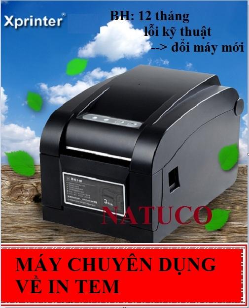 Máy in tem mã vạch Xprinter XP-350B (đen)