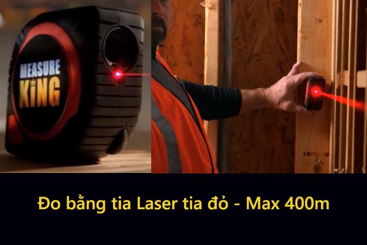 Thước đo Laser 3 trong 1 - đo con lăn - Đo dây Measure King