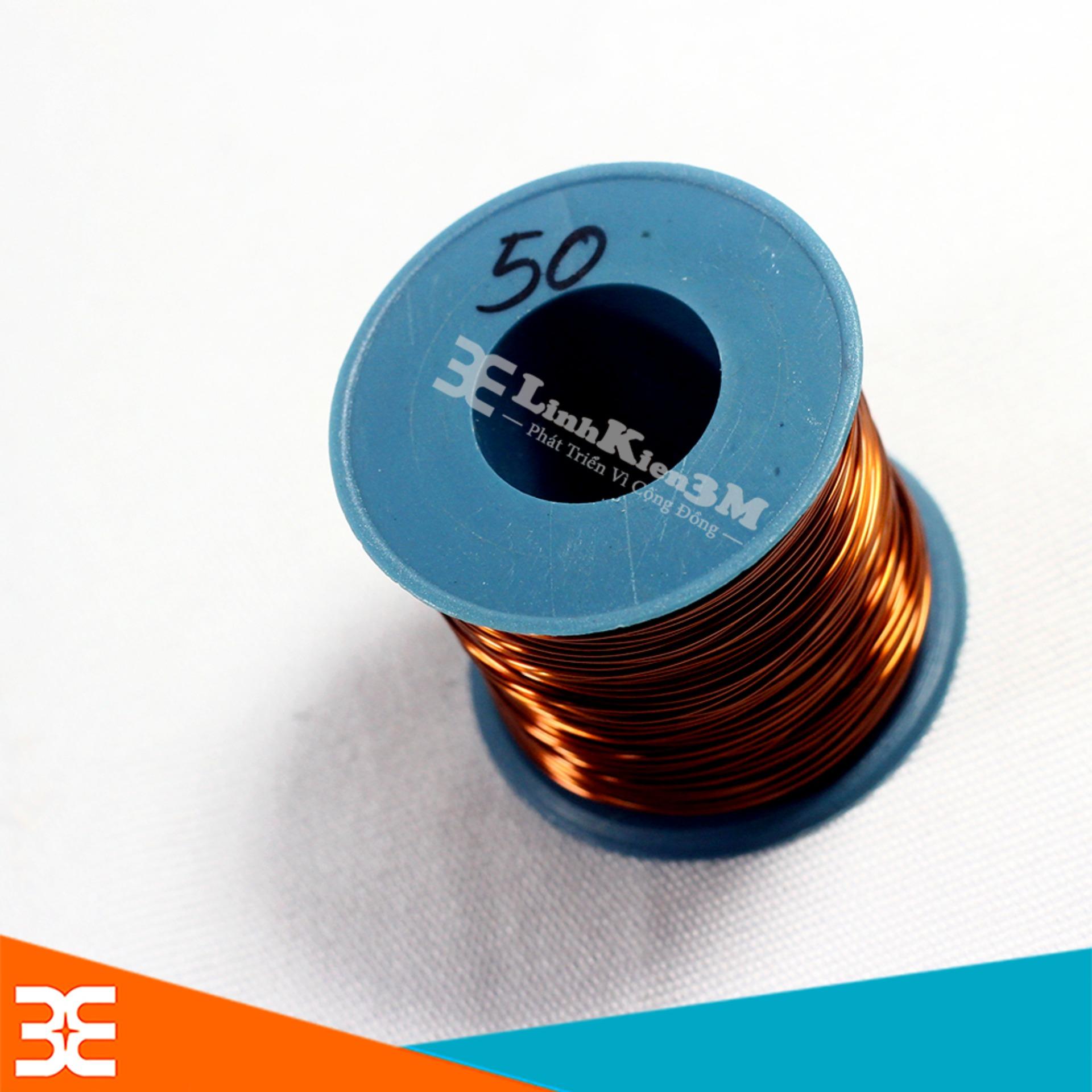 Cuộn 100g Dây Đồng Bọc Cách Điện 0.5mm