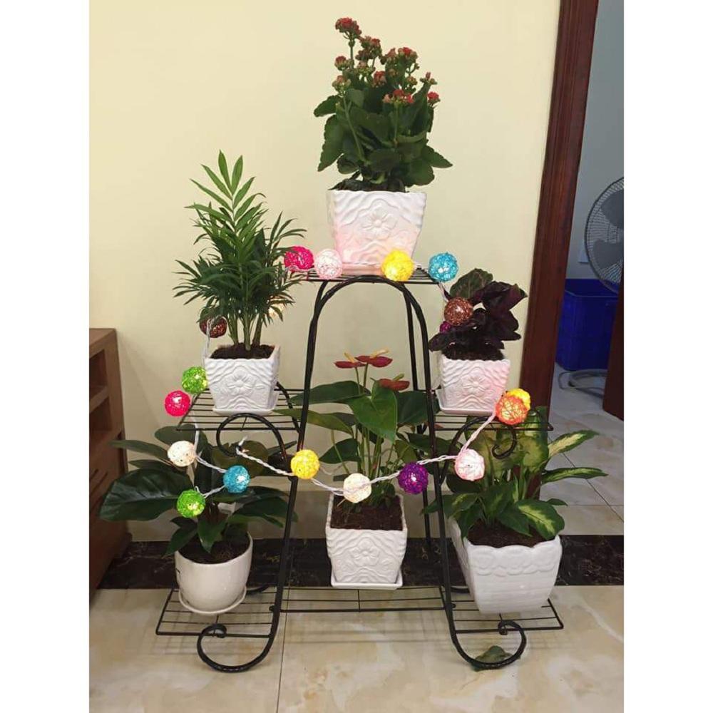 Kệ sắt để cây cảnh 6 tầng màu đen