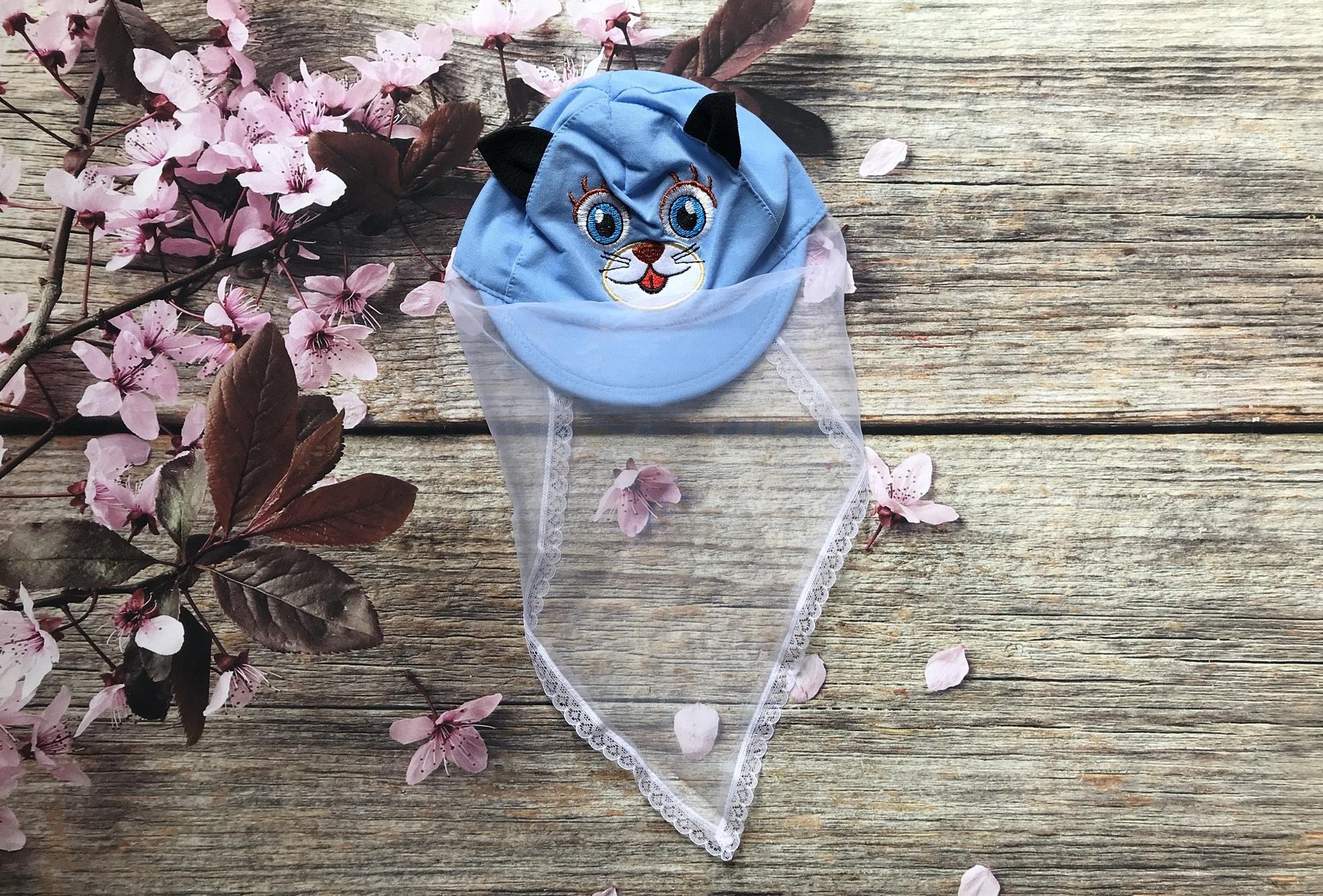 Mũ voan che mặt chống bụi cho bé sơ sinh - 1 tuổi