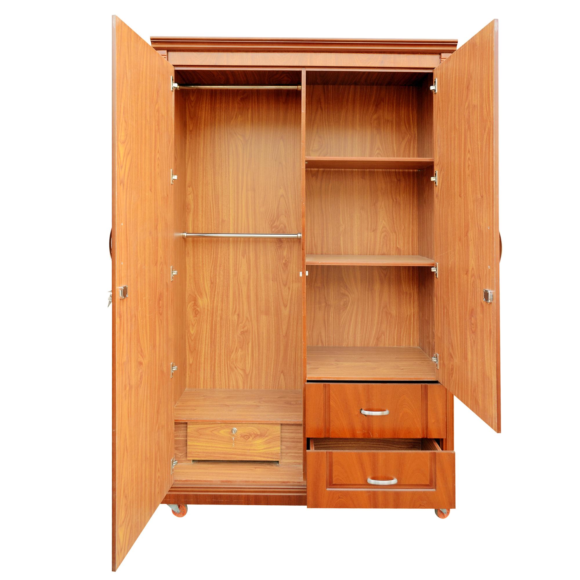 Tủ áo gỗ Veneer Hưng Phát N120cm - Mã HPF-T02-010-XD