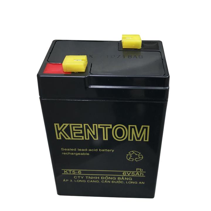 [HCM]Ắc quy khô Kentom 6V 5A cho đèn quạt sạc