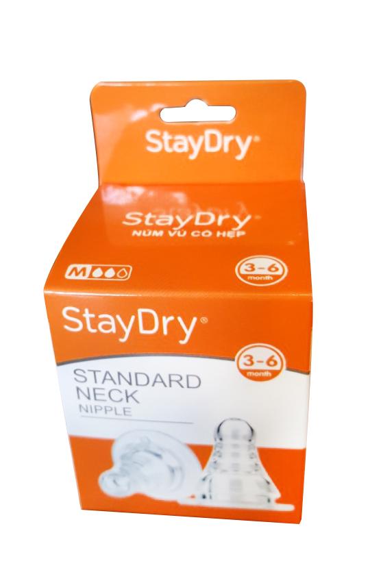 Núm vú cổ hẹp StayDry (2 cái/hộp)