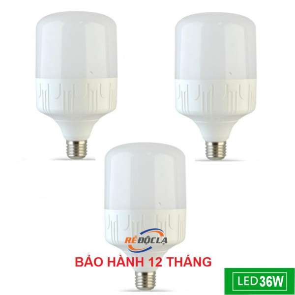 Bộ 3 Bóng đèn Led trụ 36W Ánh Sáng Trắng - Loại 1