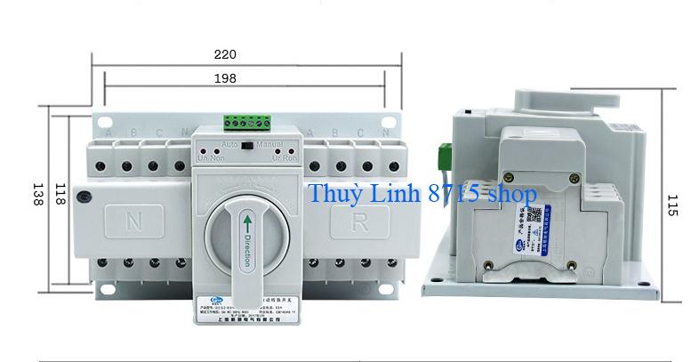 Bộ đổi nguồn điện tự động 3 pha 4 dây ATS 3P 63A