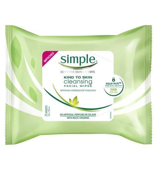 Khăn Ướt Tẩy Trang Simple số 1 tại Anh Quốc (Bịch 25 tờ)
