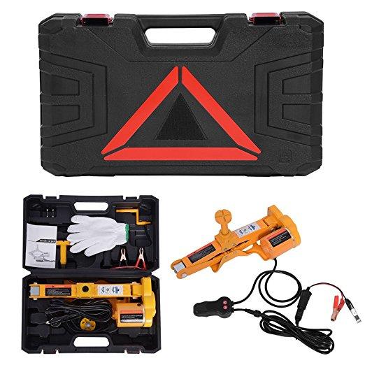Con đội điện - Bộ kích điện 12V - Bộ dụng cụ nâng xe hơi 2 tấn