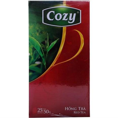 Trà túi lọc cozy hồng trà 50g (25 gói x 2g)