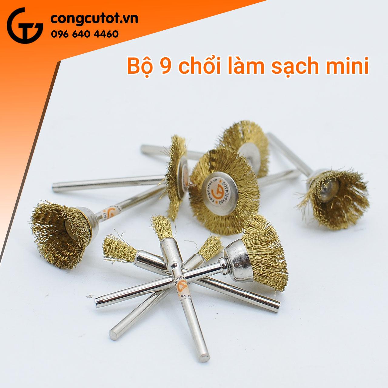 Bộ 9 chổi đánh rỉ - chổi đánh gỉ 9 món