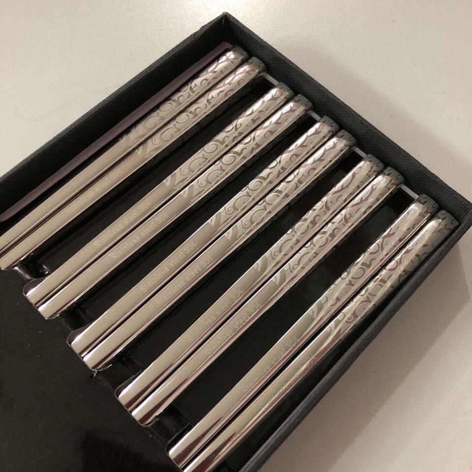 SET 5 ĐŨA INOX ĐẶC RUỘT 304 MADE IN JAPAN