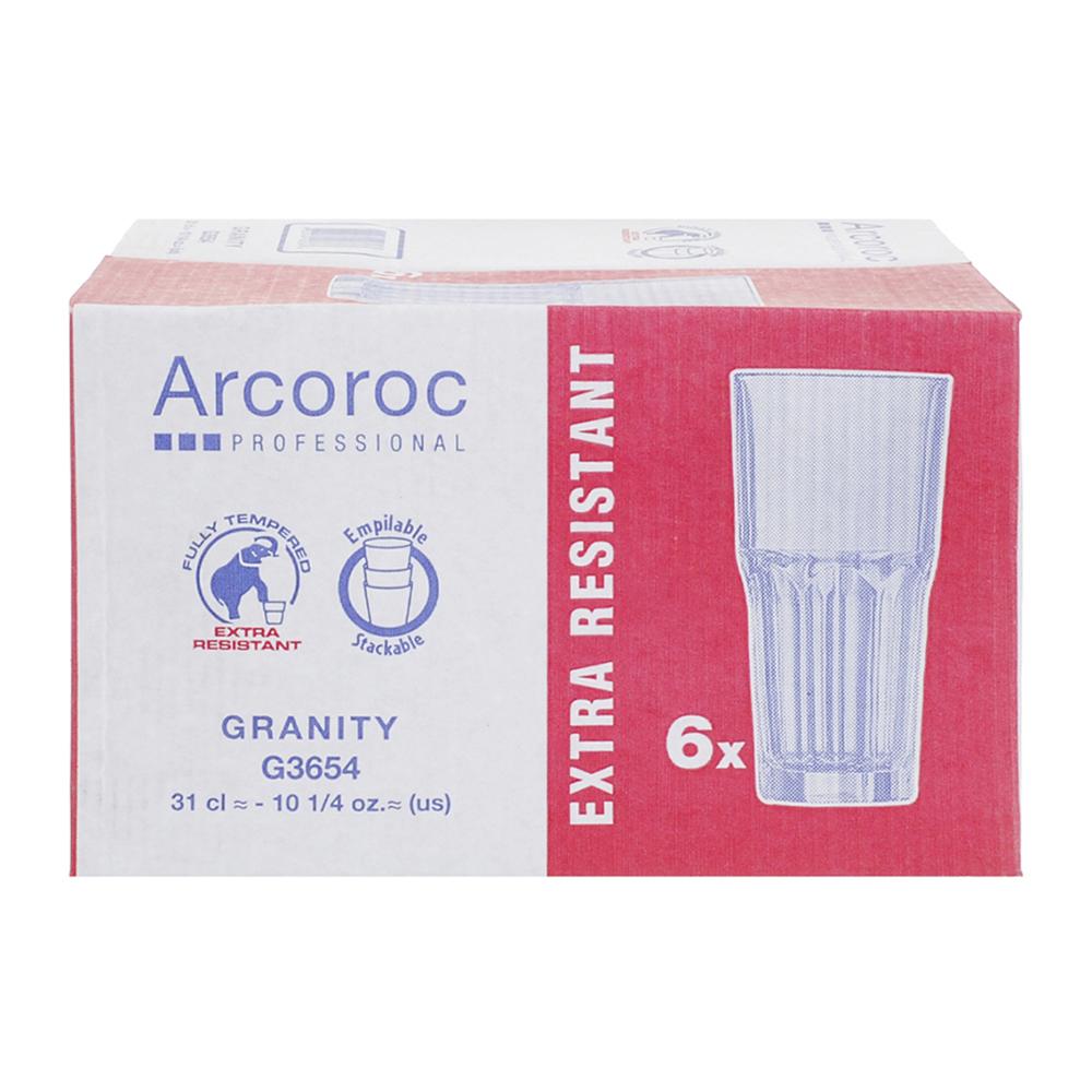 Bộ 6 ly thủy tinh cao Luminarc Granity 310ml G3654
