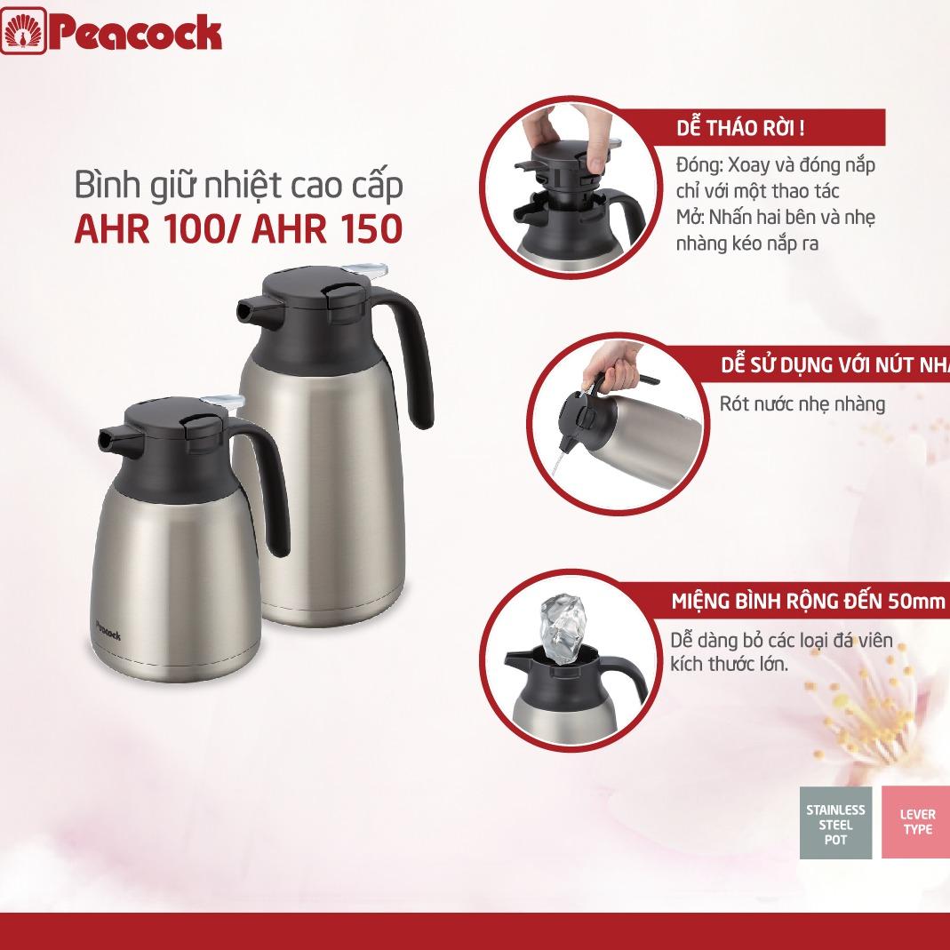 [HCM]Bình giữ nhiệt Peacock AHR-150 15L