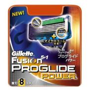 Vỉ 8 Lưỡi Dao Cạo Râu Gillette Fusion ProGlide Power 5+1 Xanh Power