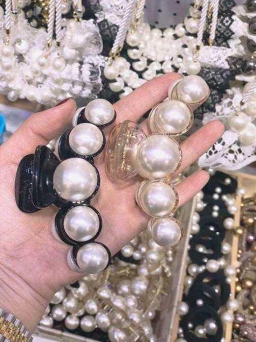 Combo 02 kẹp tóc cánh buồm ngọc trai