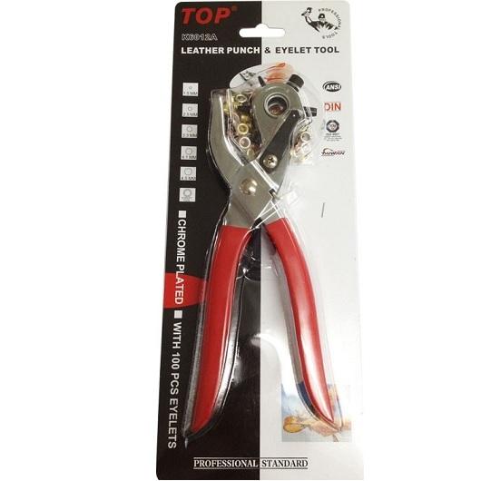 Kìm bấm lỗ dây nịt (kèm khoen) TOP - K6012A