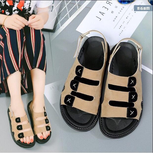 Women's Student Sandals with 3 Horizontal Straps 9Xar, Retail Product, Size0