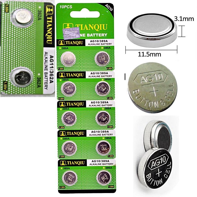 [ 1 VỈ 10 VIÊN ] Pin nút áo AG10 1.5V - 000145