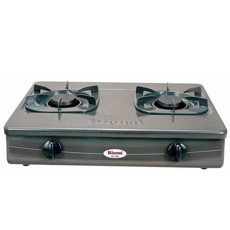[Voucher 7% Max 800K] Rinnai Rv-360 Gmn Double Gas Stove (Black)[Today]