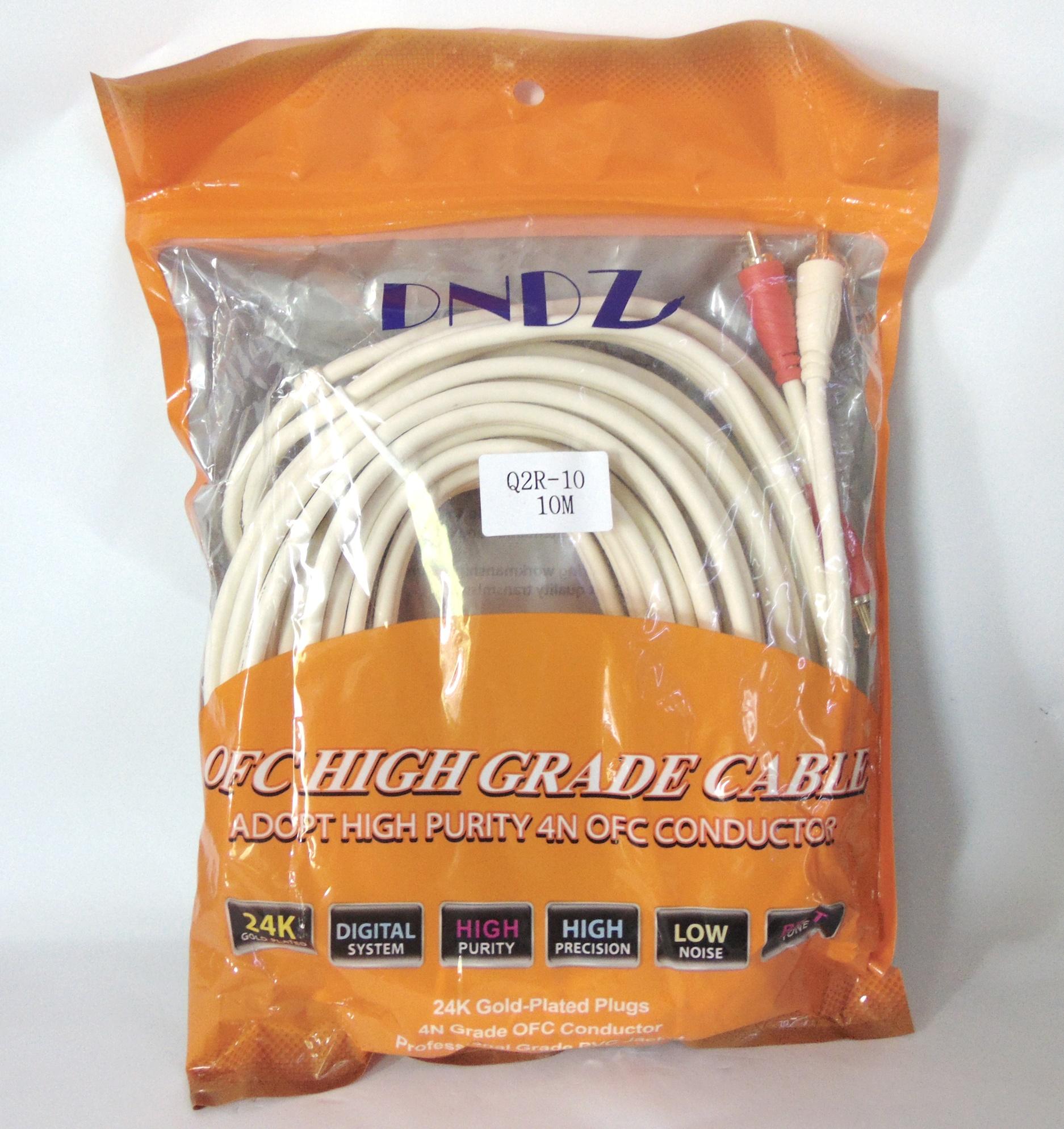 Cáp loa 4 đầu hoa sen RCA dài 10M Q2R (Loại tốt)