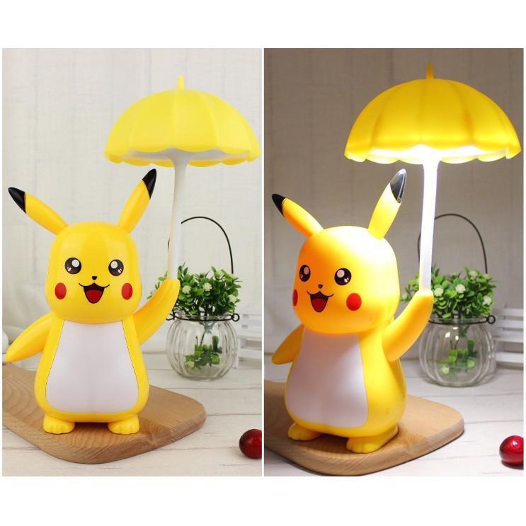 Đèn học kiêm đèn ngủ hình Pikachu 3 chế độ (Màu ngẫu nhiên)