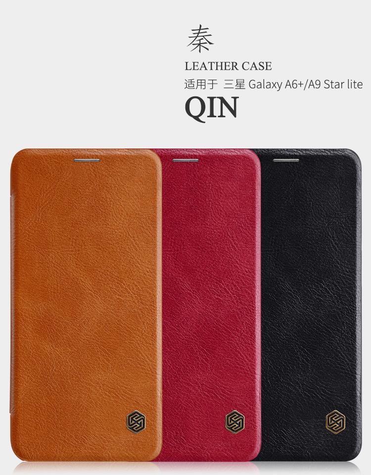 Bao Da Nillkin Qin cho Samsung Galaxy A6 Plus