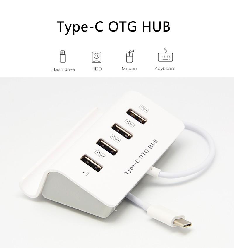 Type-C OTG HUB 4 ports for smart phone computer