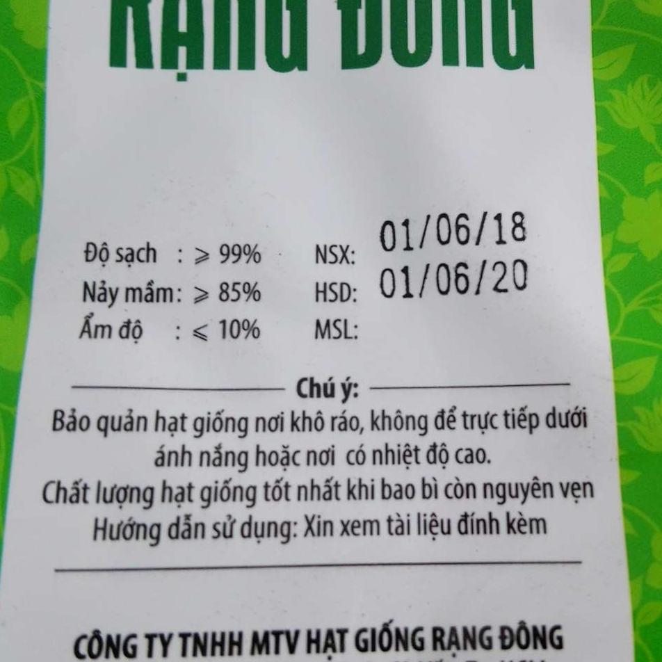 Hạt giống rau quế rado 25