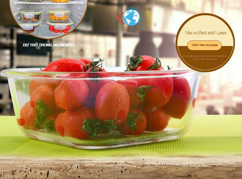 [HCM]Hộp Thuỷ Tinh Đựng Thực Phẩm 380ml