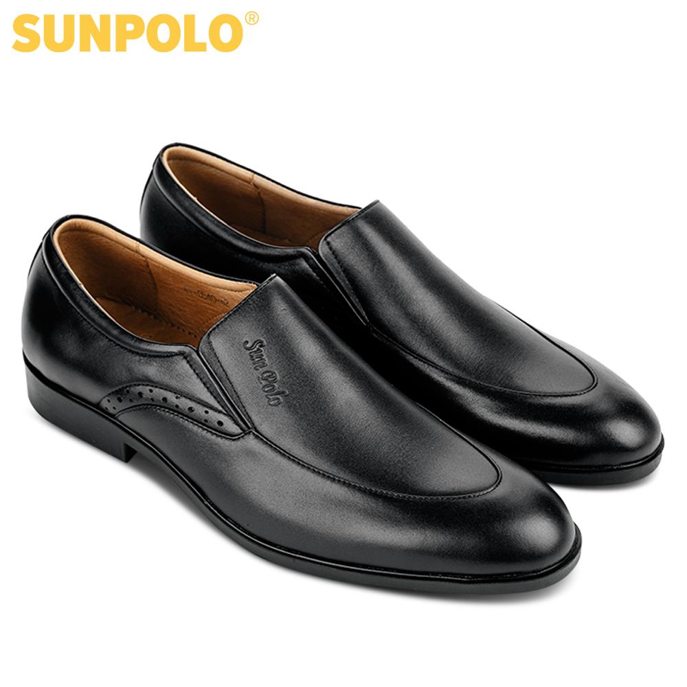 Men leather formal shoes (black, brown)