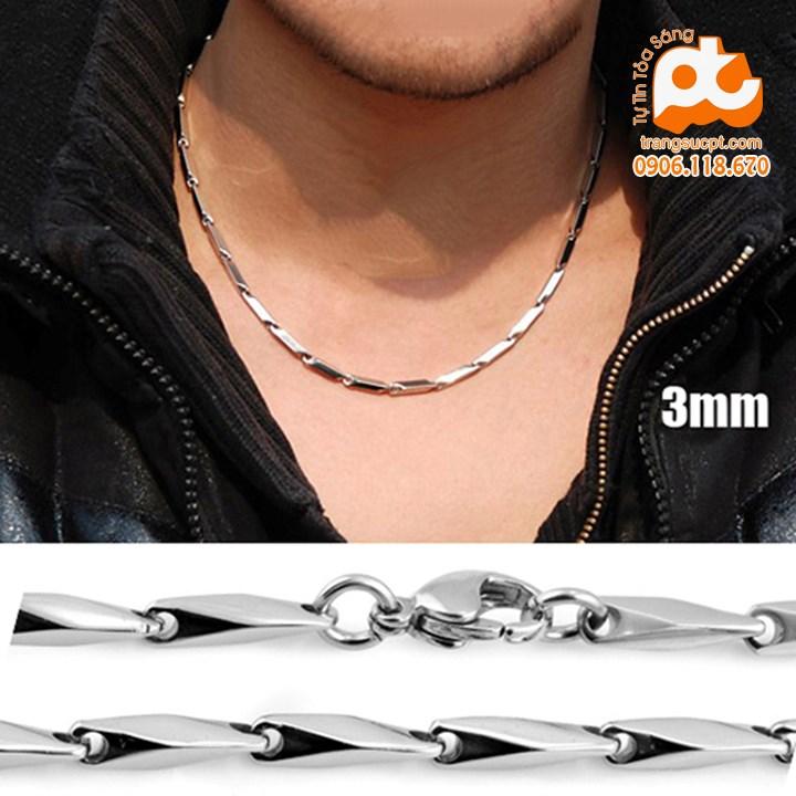 DÂY CHUYỀN INOX NAM HỎA TIỄN 3LY TRƠN ( 3mm)