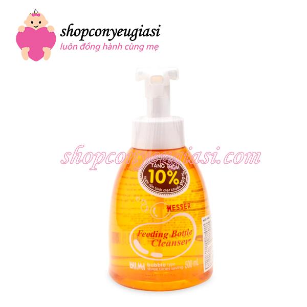 [HCM]Nước Rửa Bình Sữa Wesser Chai 500ml - Xuất Xứ Hàn Quốc