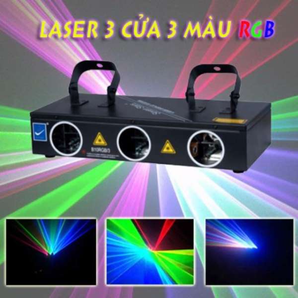 Đèn laser 3 cửa RGB