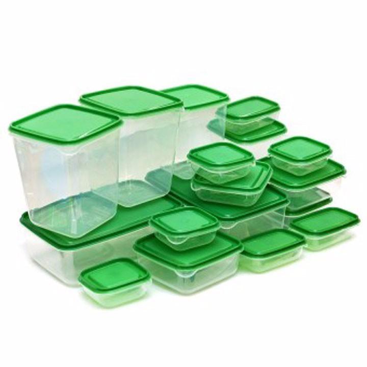 Bộ 17 hộp nhựa đựng thực phẩm giá rẻ Vega365 (Màu ngẫu nhiên)
