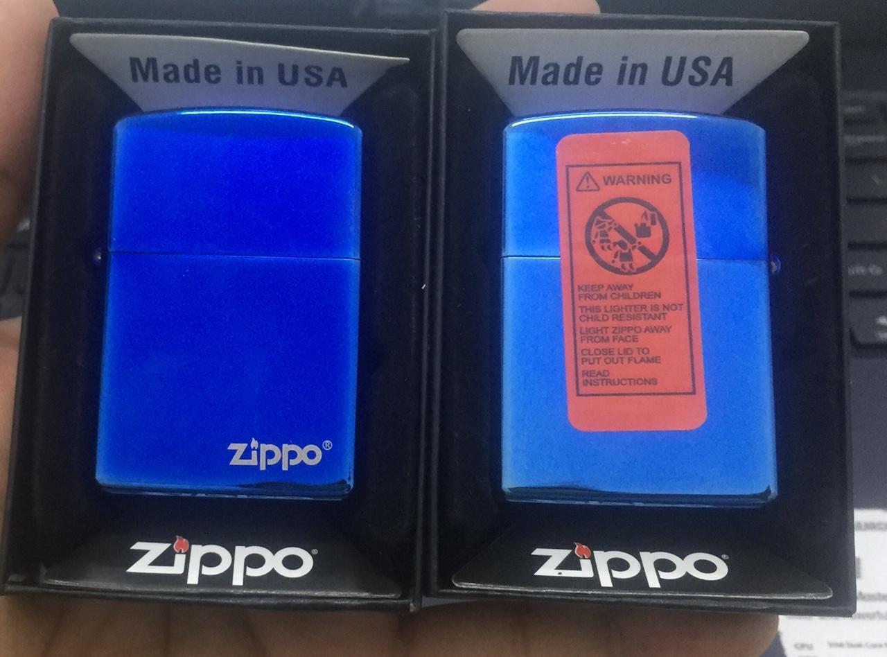 Bật Lửa Zippo USA Trơn Tem Đỏ Cao Cấp