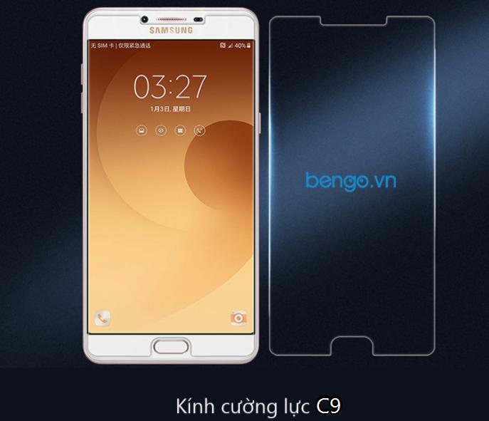 Bộ 2 Kính cường lực Samsung Galaxy C9 C9 pro (Trong suốt)