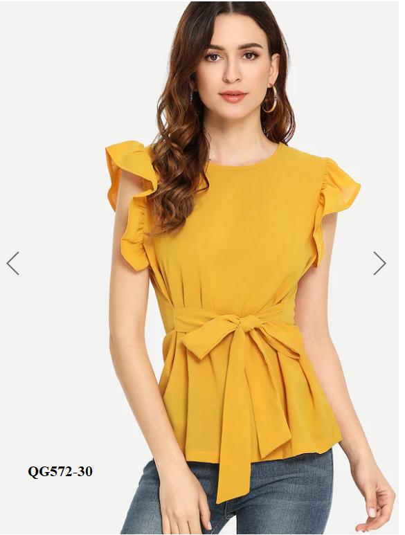 Áo kiểu điệu đà thắt eo - size s-6xl